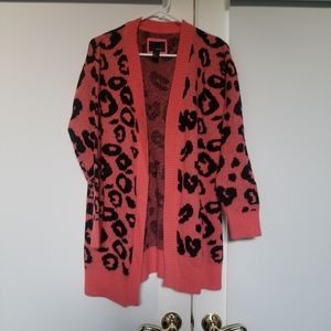 Animal print Cardigan Sweater